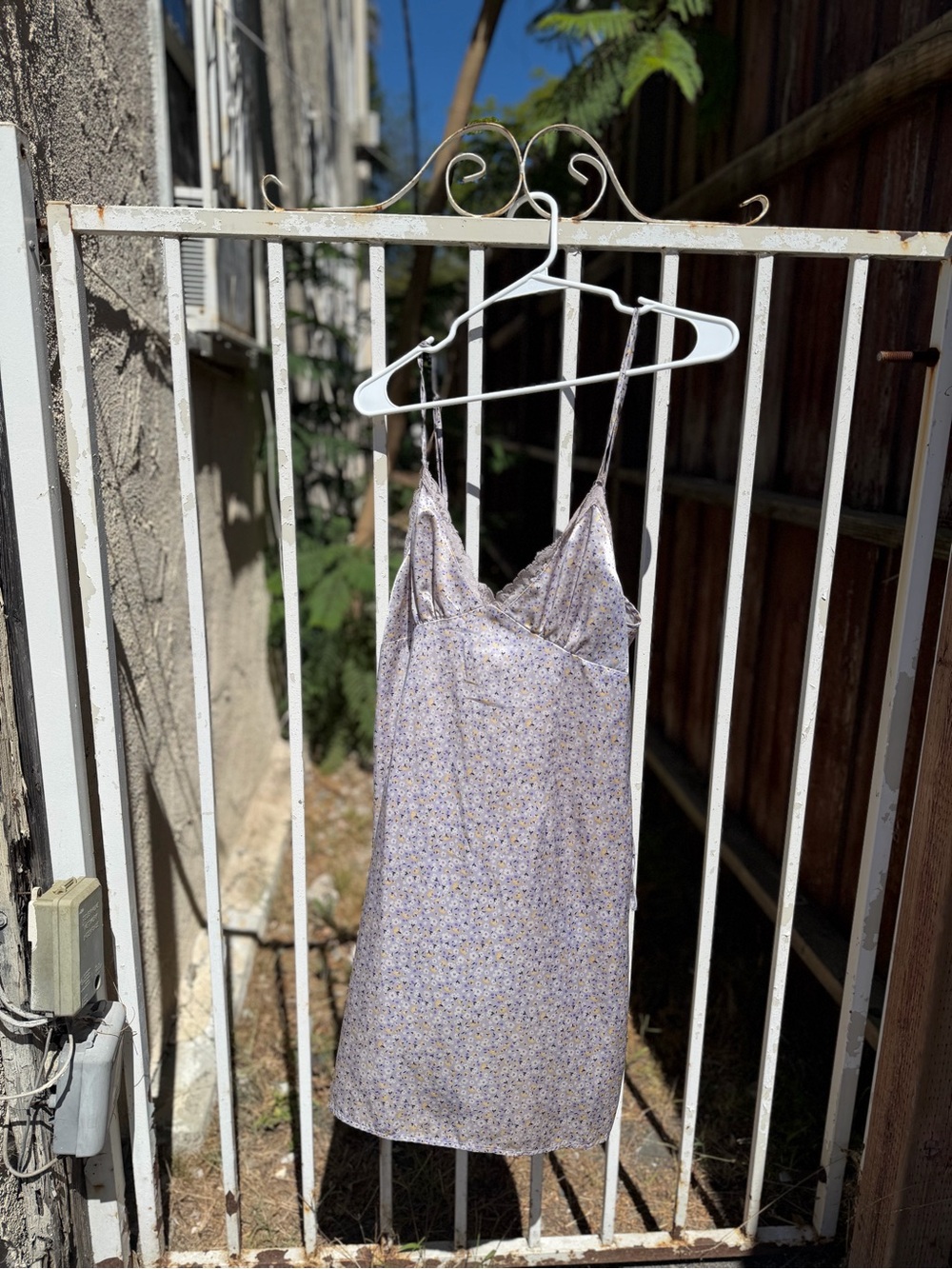 H&M Lavender Floral Mini Slip Dress